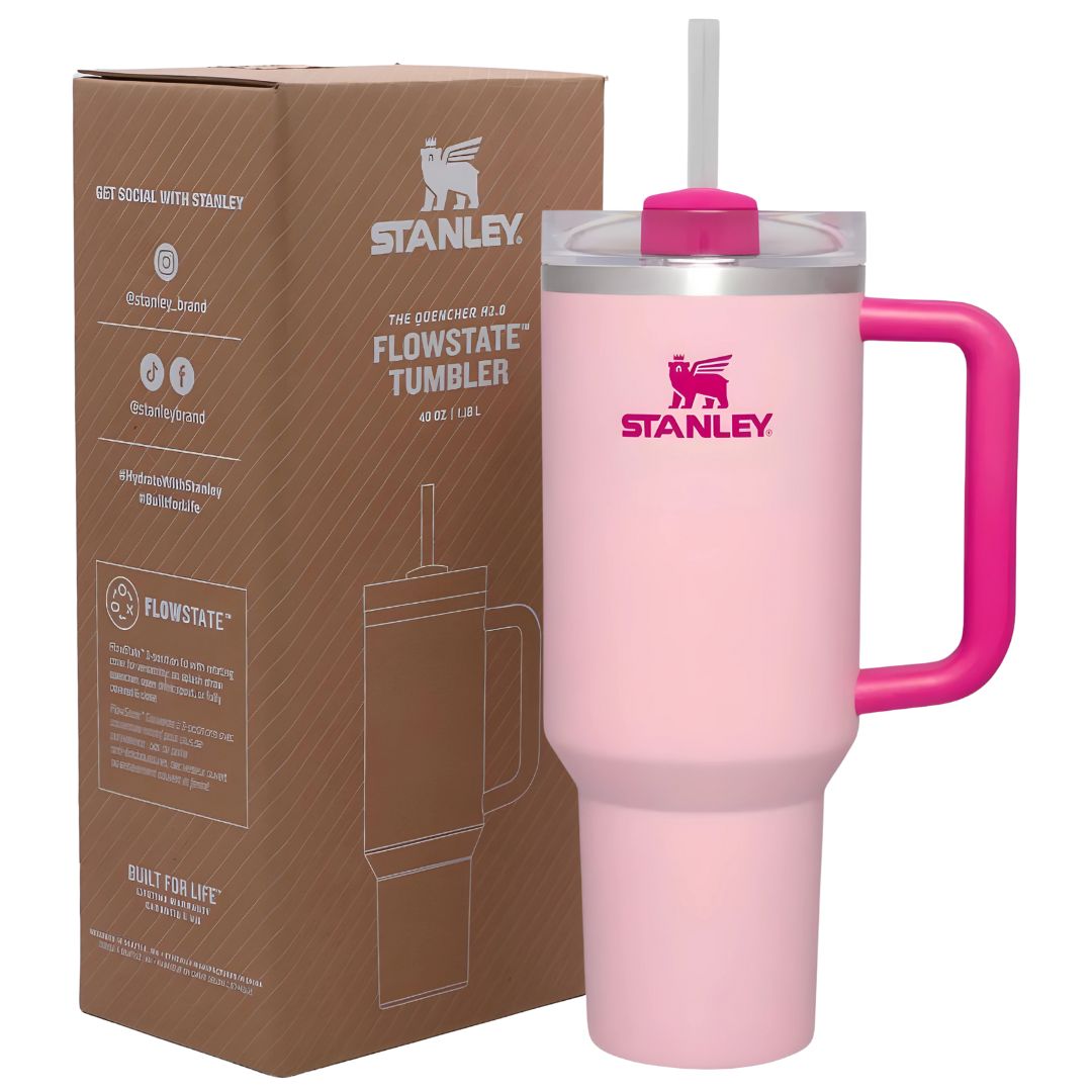 Stanley Flamingo Quencher 40oz Tumbler