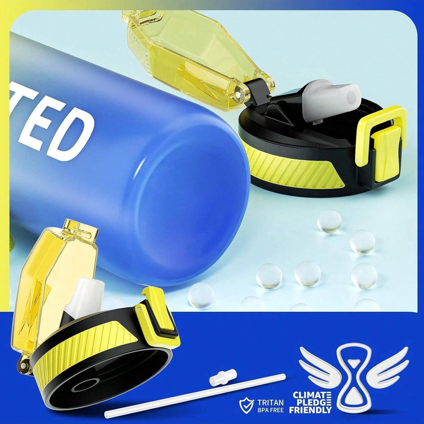 QLUR 32oz Motivational Water Bottle For Women