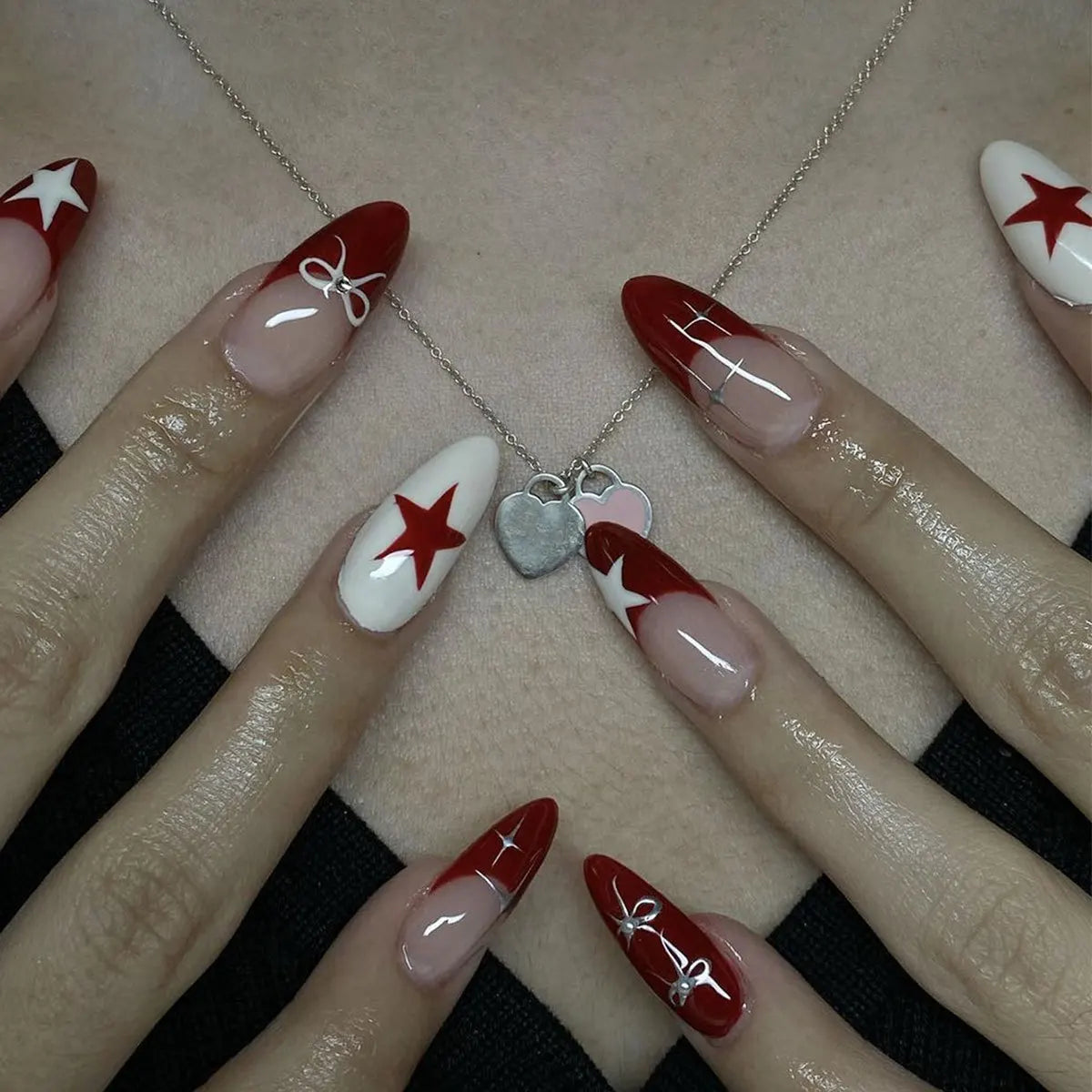 24Pcs Y2K Almond Press-On Nails