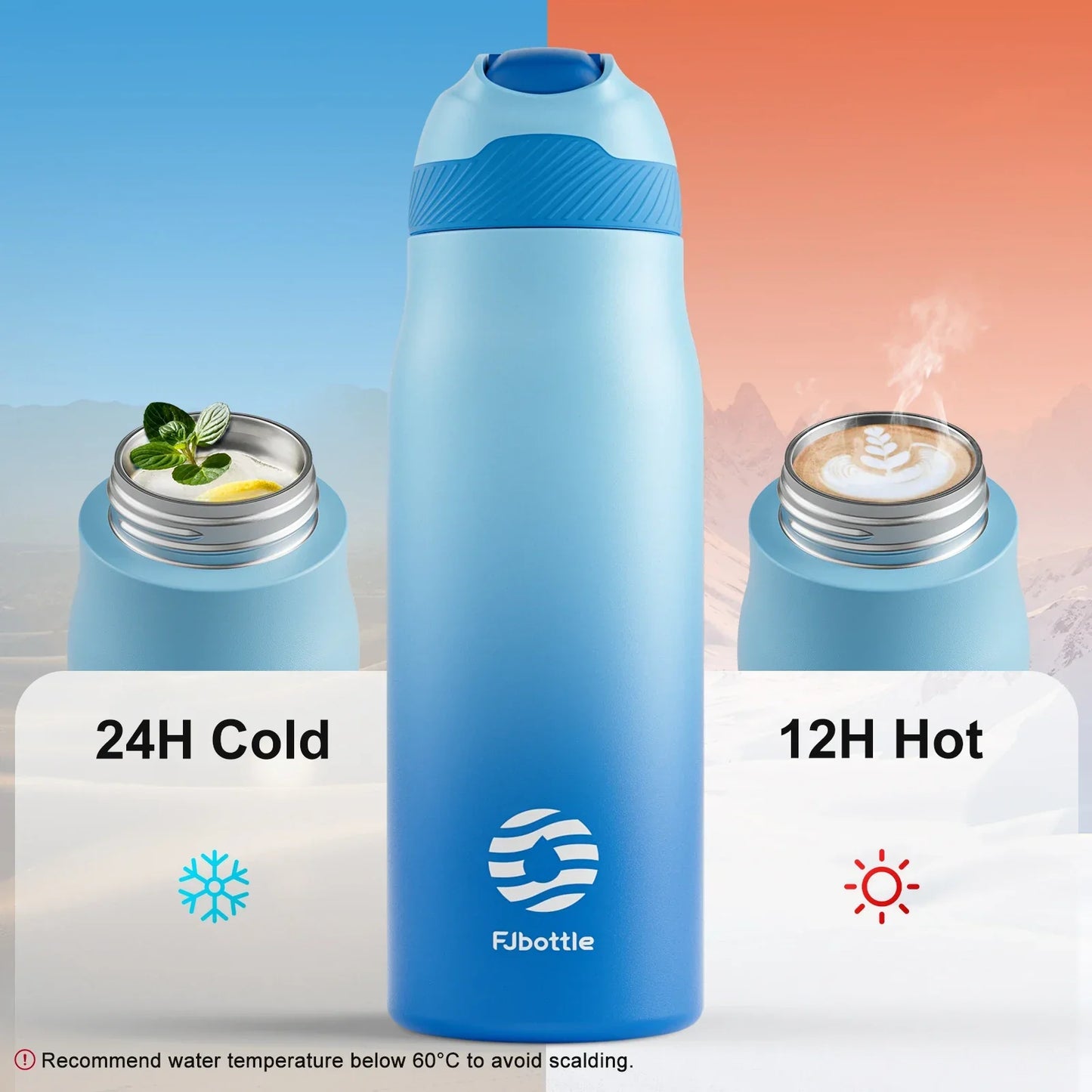 FEIJIAN Vacuum Insulated Sports Water Bottle