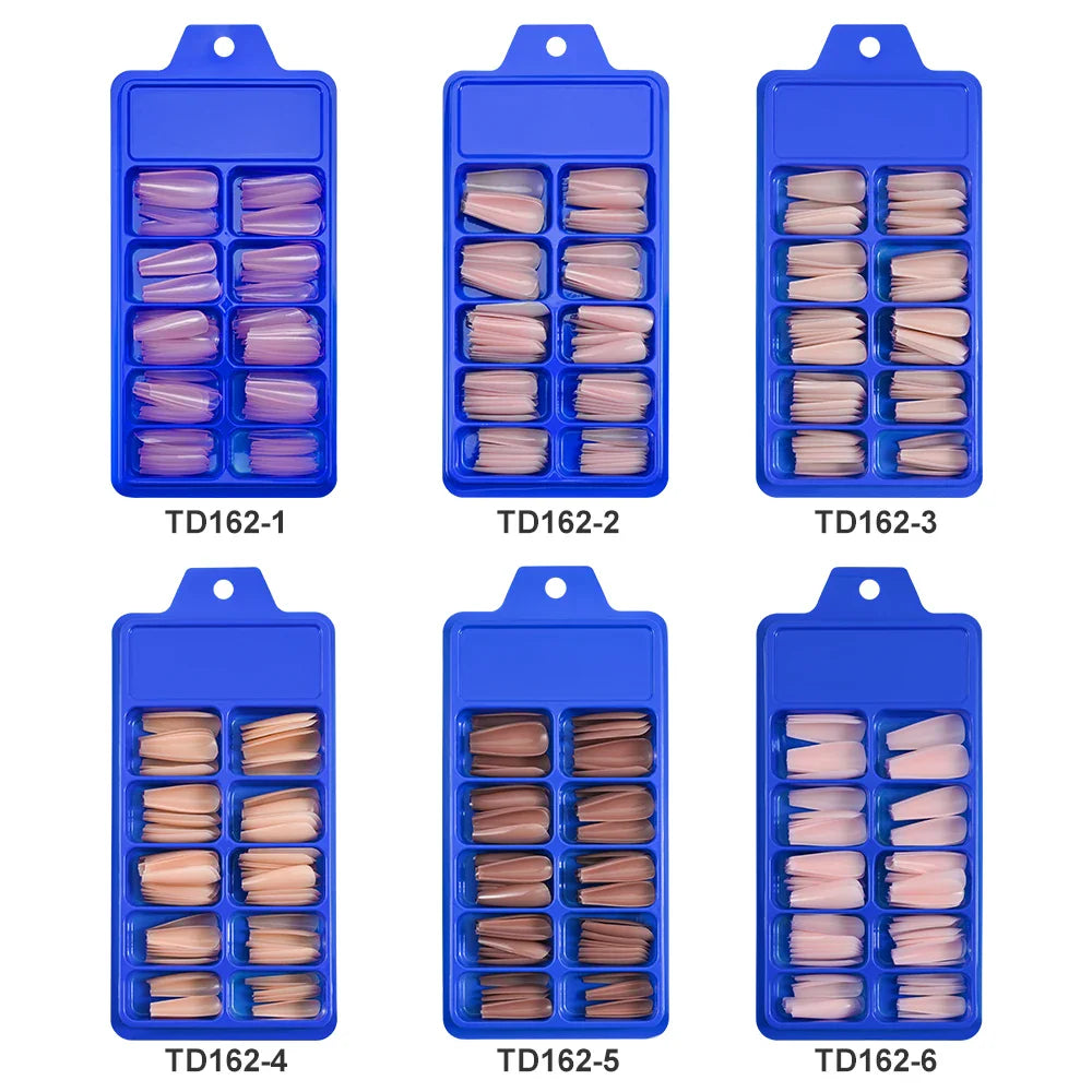 100Pcs Nude Pink Press-On Nails