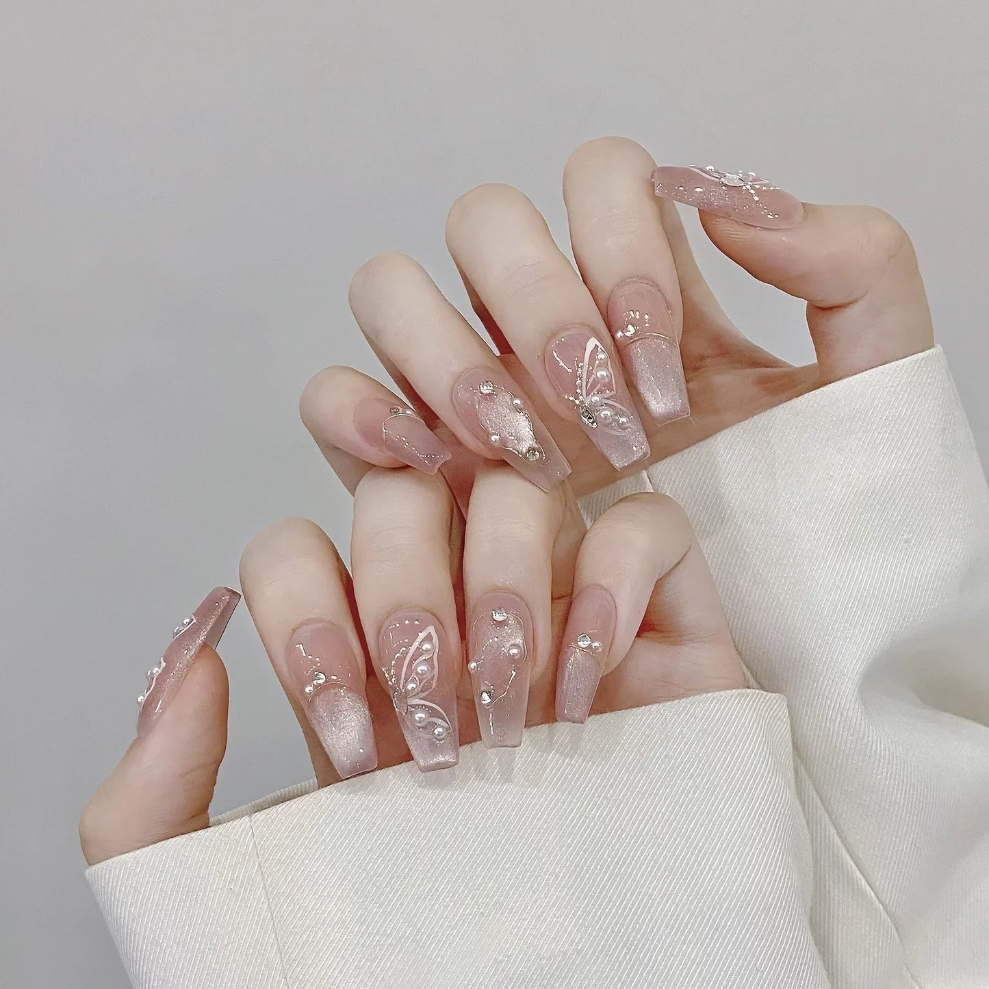 10Pcs Butterfly Cat’s Eye Nails