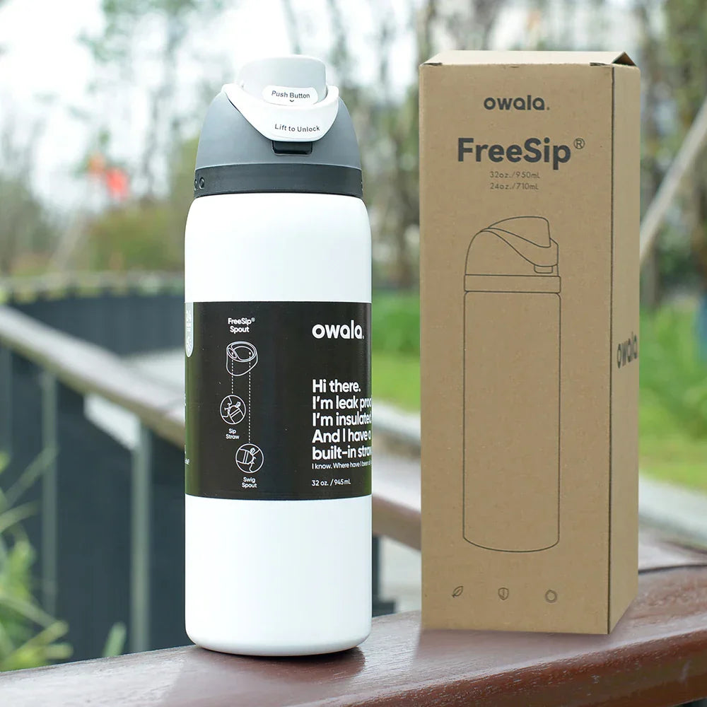 Owala Insulated Stainless Steel Free Sip Water Bottle -Saltwater Taffy