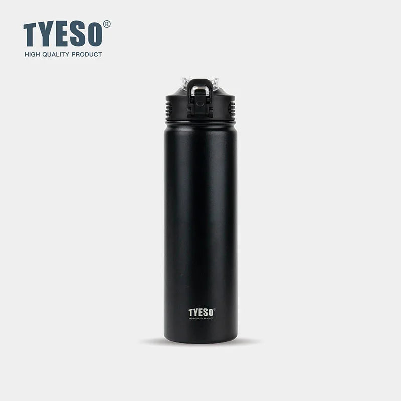 Tyeso Insulated Water Bottle with Straw ( Stainless Steel )
