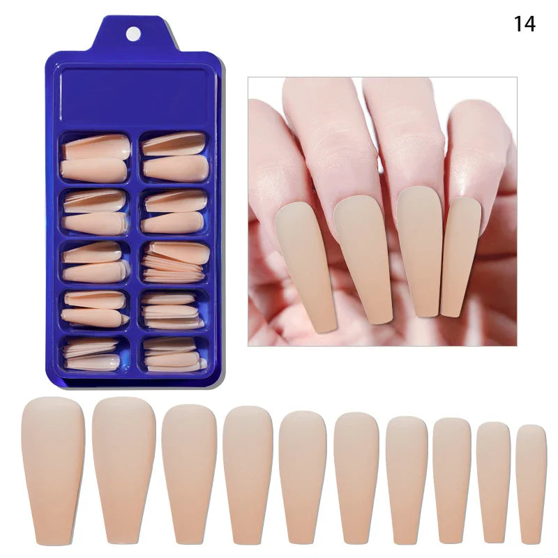 100Pcs Nude Pink Press-On Nails