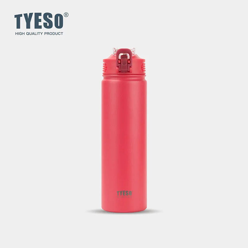 Tyeso Insulated Water Bottle with Straw ( Stainless Steel )