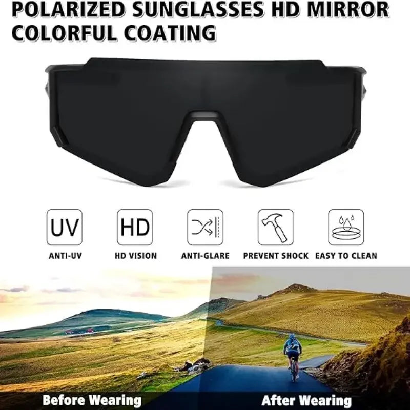 One-Piece Sports Cycling Sunglasses