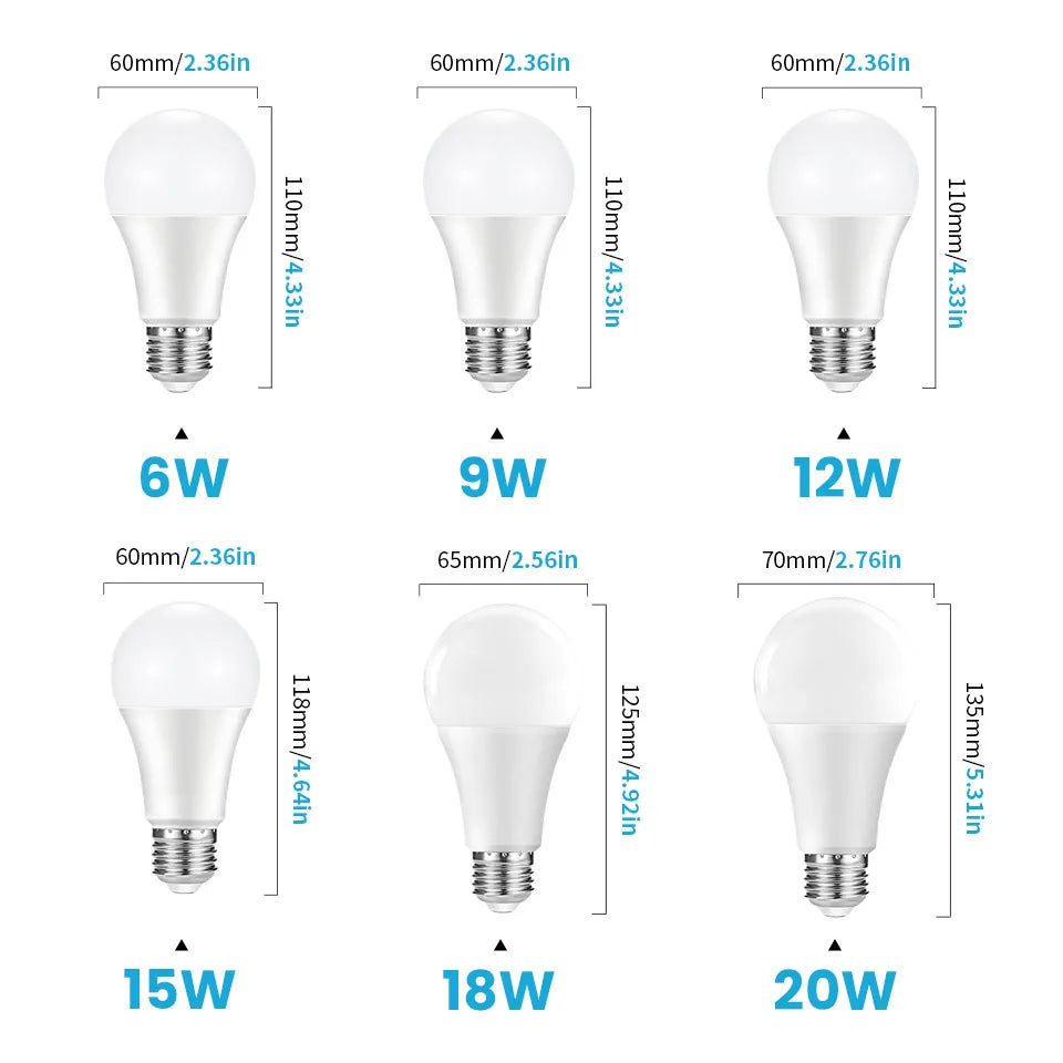 1pc Motion Sensor LED Bulb 6W 9W 12W 15W 18W 20W E27 Radar Sensor Light Lamp Lamparas 110V 220V For Home Stair Pathway