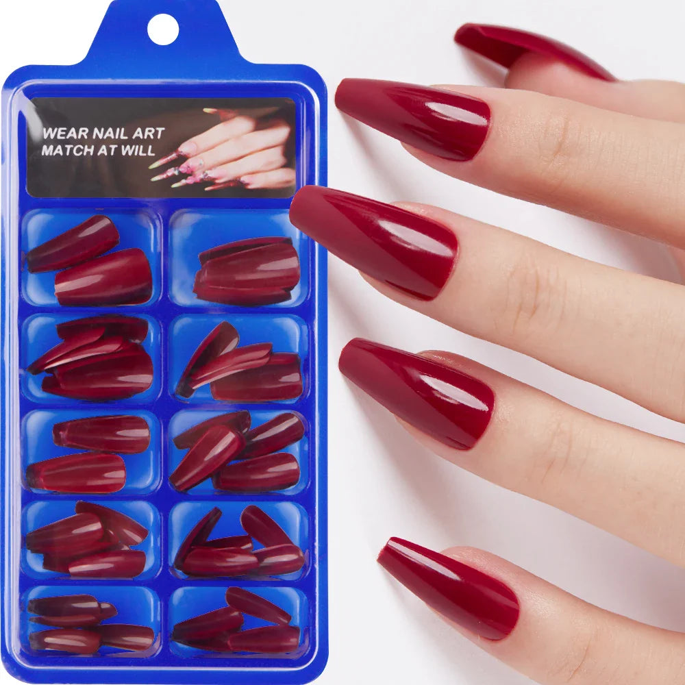 100Pcs Nude Pink Press-On Nails
