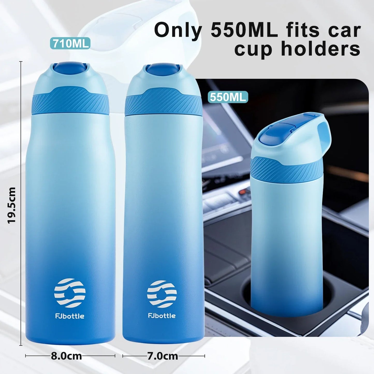 FEIJIAN Vacuum Insulated Sports Water Bottle