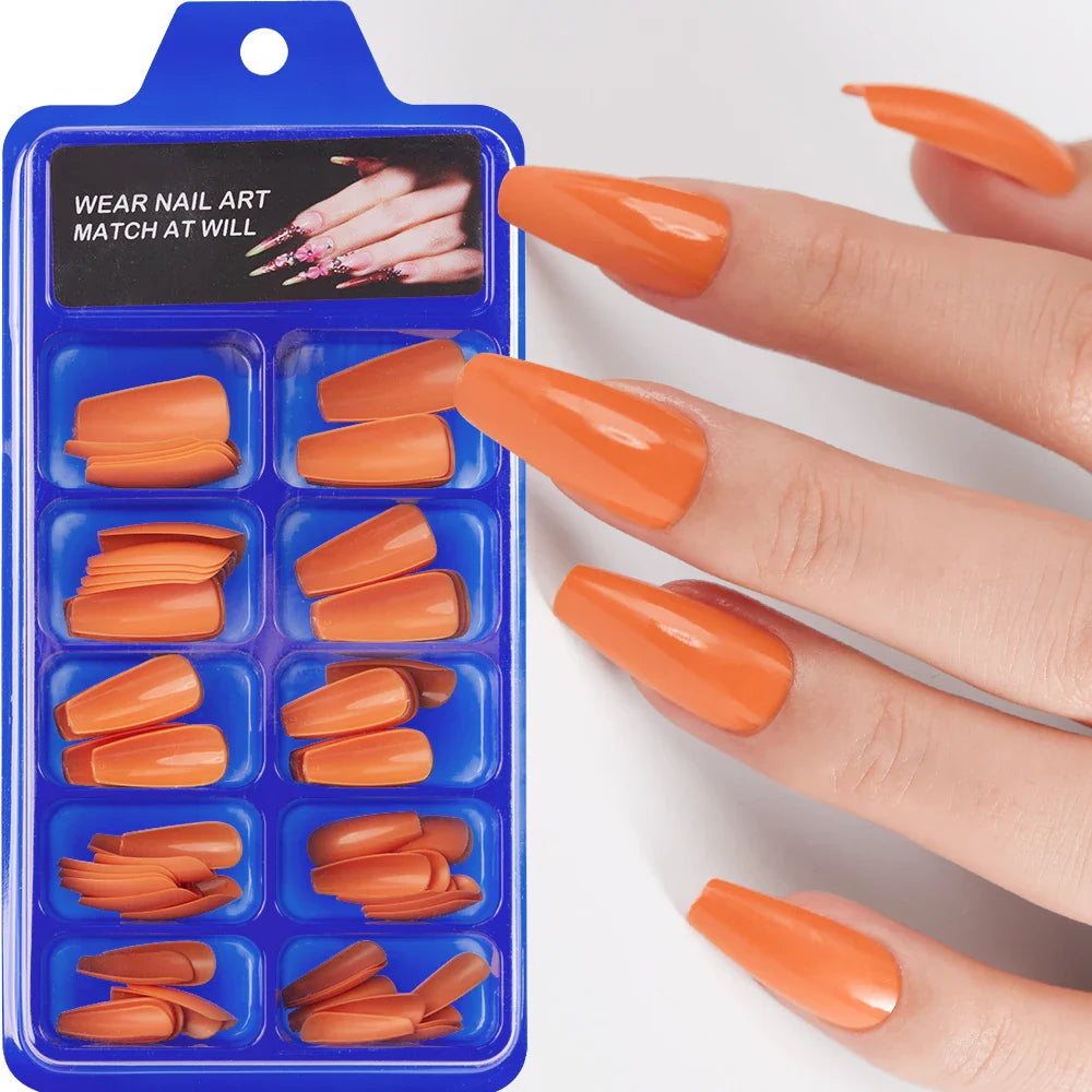 100Pcs Nude Pink Press-On Nails