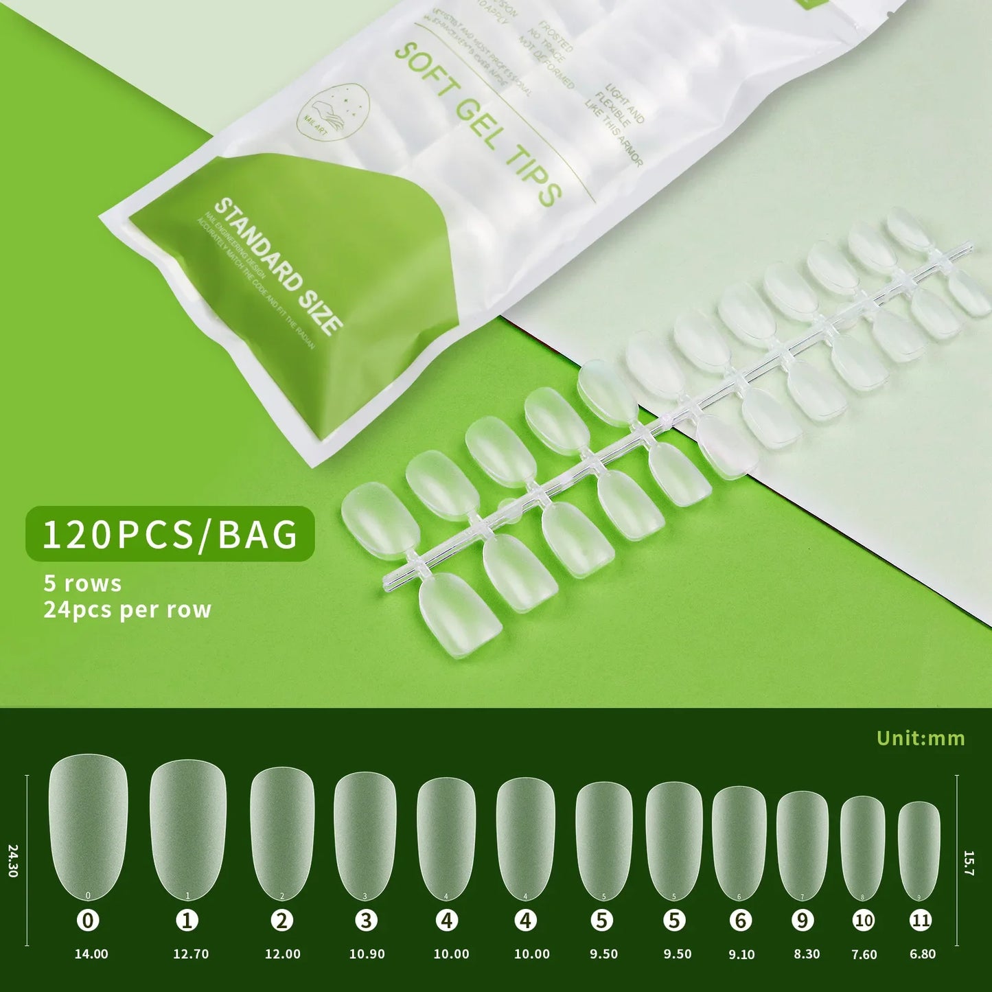 120Pcs Pink French Tip Nails