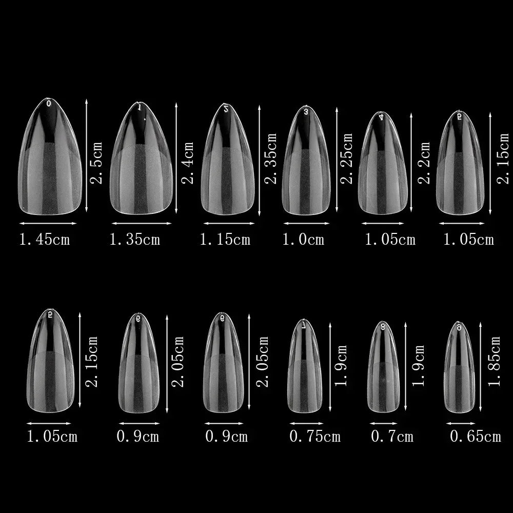 120Pcs Clear Frosted Fake Nail Tips