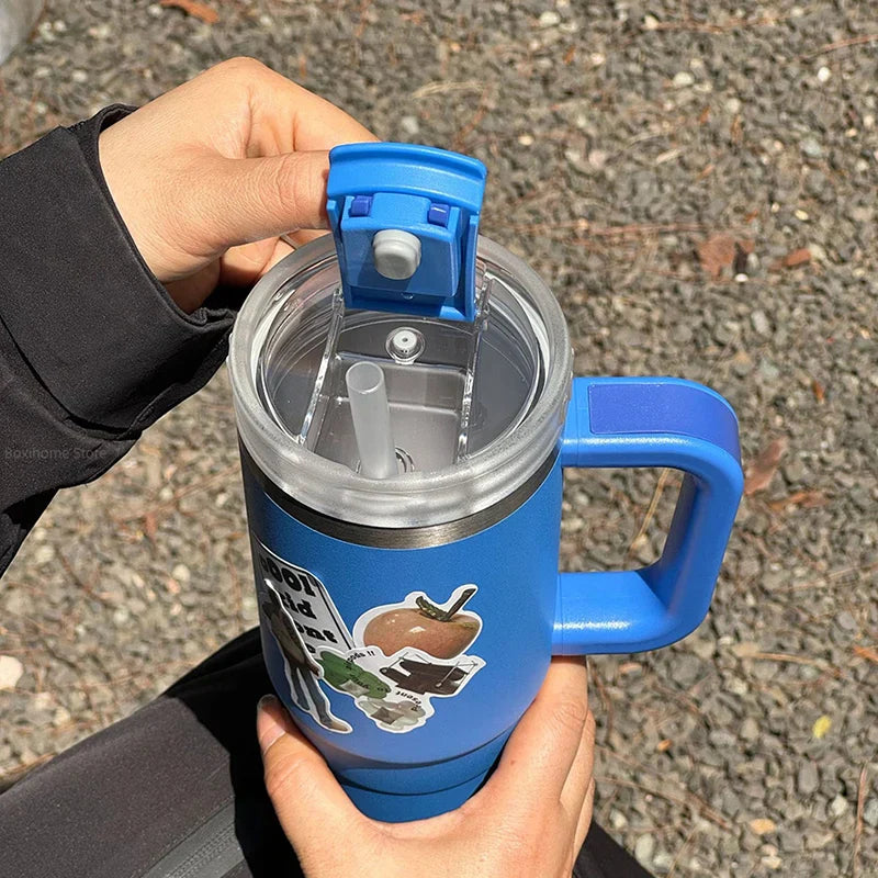 Tyeso 40oz With Handle Straw Tumbler