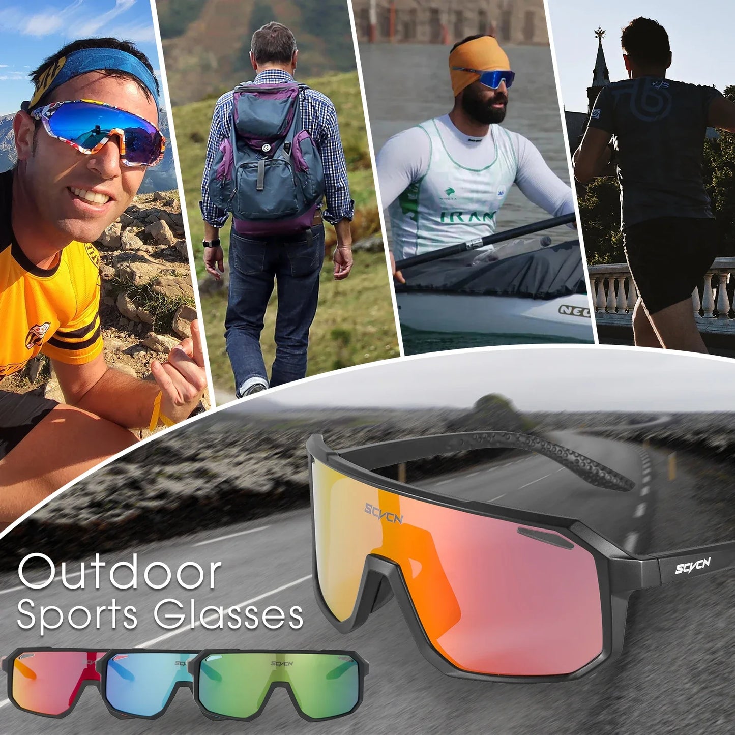 SCVCN UV400 Cycling Sports Glasses