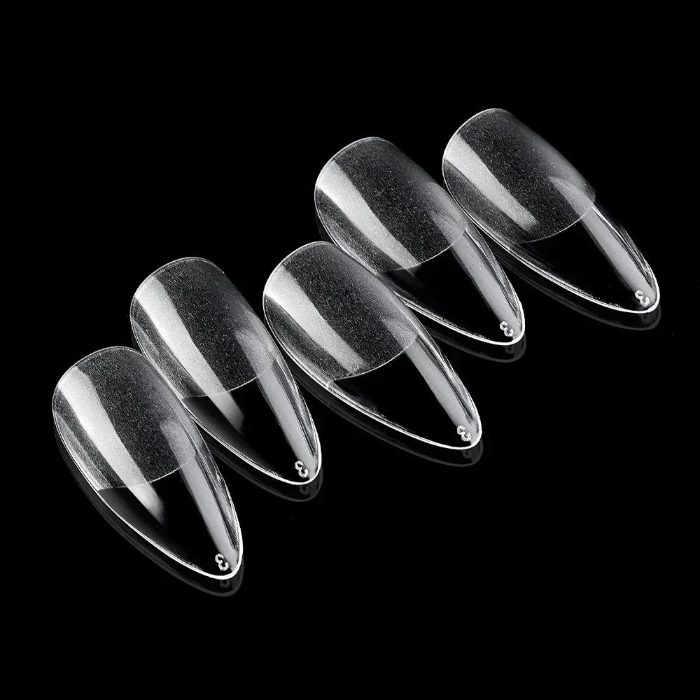 120Pcs Clear Frosted Fake Nail Tips