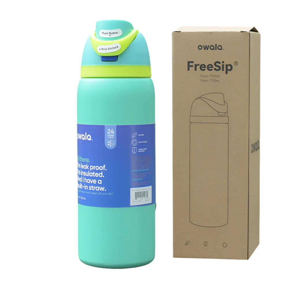 Owala Insulated Stainless Steel Free Sip Water Bottle -Saltwater Taffy