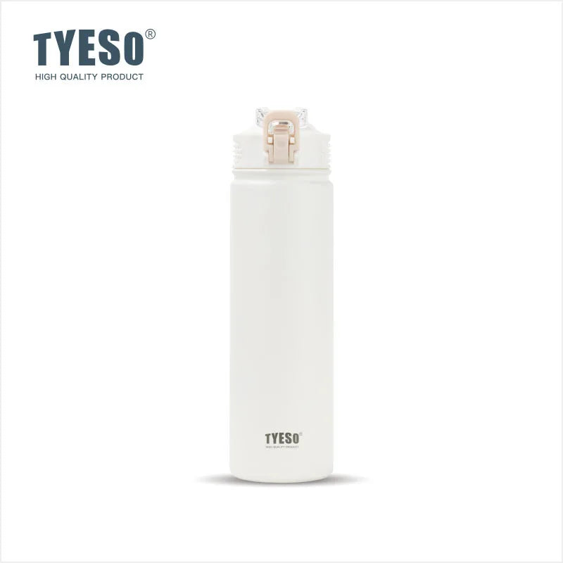 Tyeso Insulated Water Bottle with Straw ( Stainless Steel )