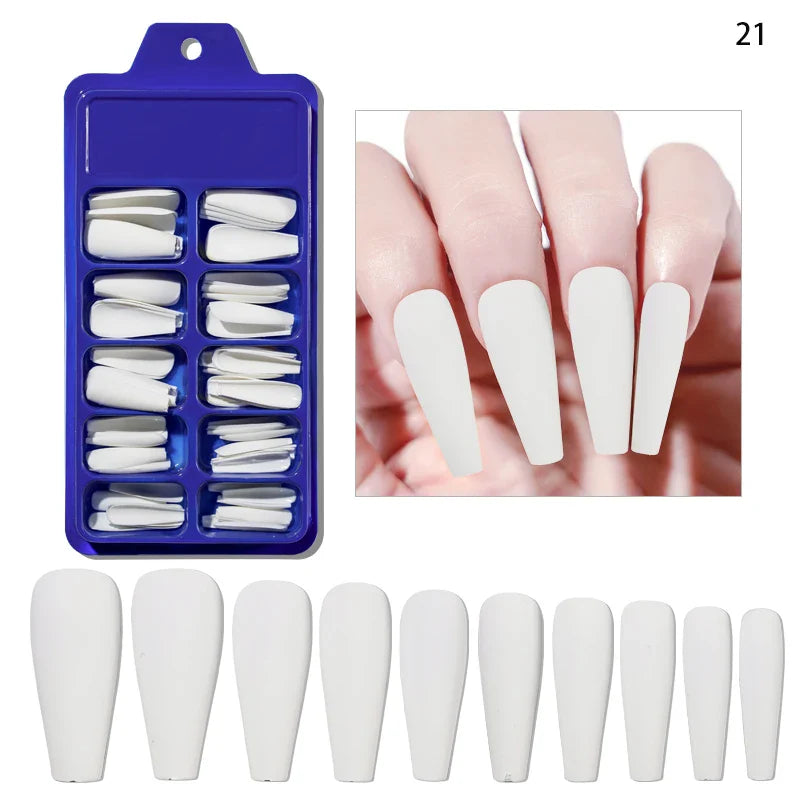 100Pcs Nude Pink Press-On Nails