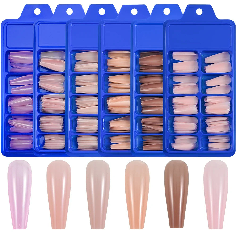 100Pcs Nude Pink Press-On Nails