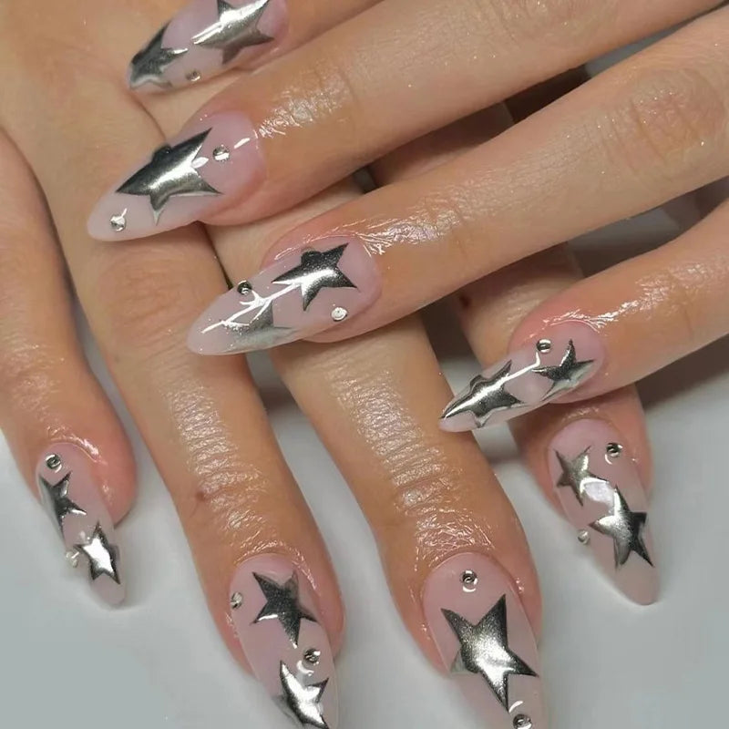 24Pcs Y2K Almond Press-On Nails