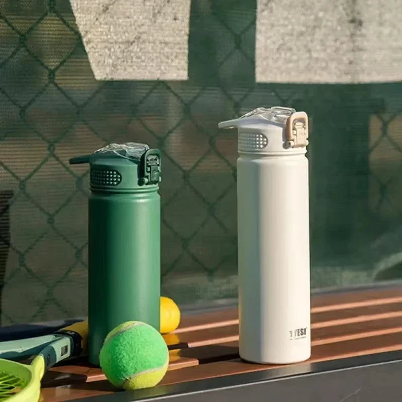 Tyeso Insulated Water Bottle with Straw ( Stainless Steel )