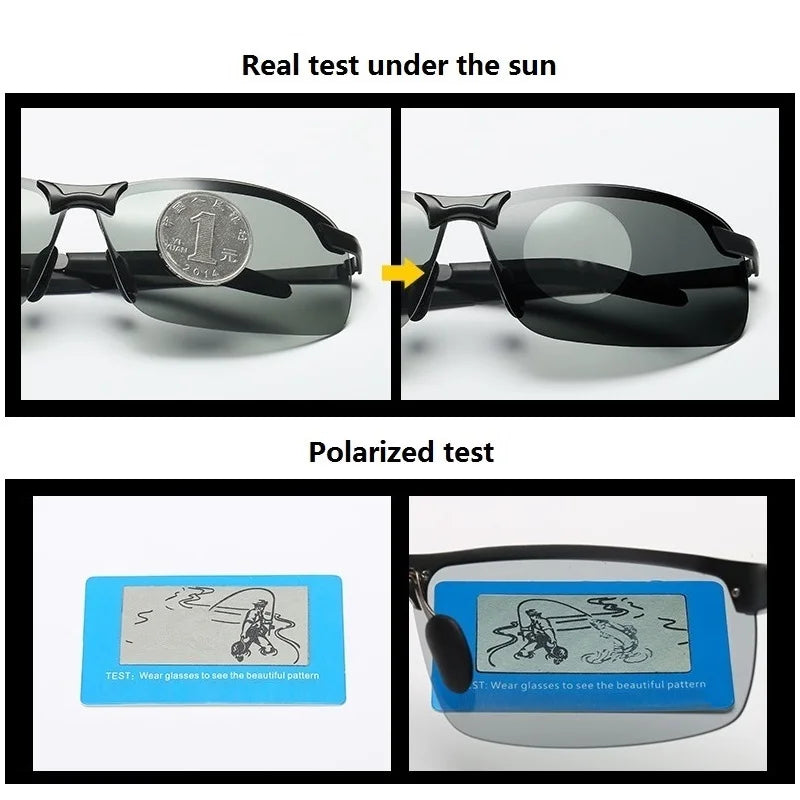 Photochromic Polarized Sunglasses Men