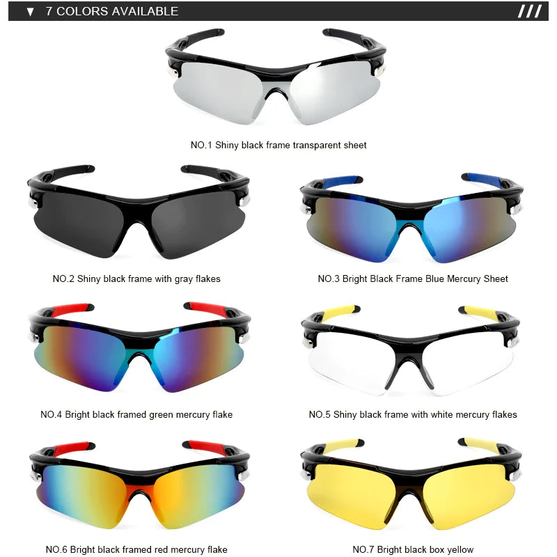 RIDERACE Sports Cycling Sunglasses Men