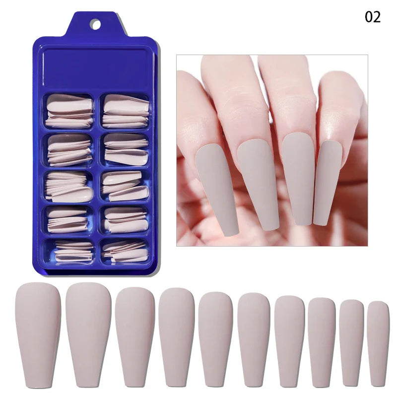 100Pcs Nude Pink Press-On Nails