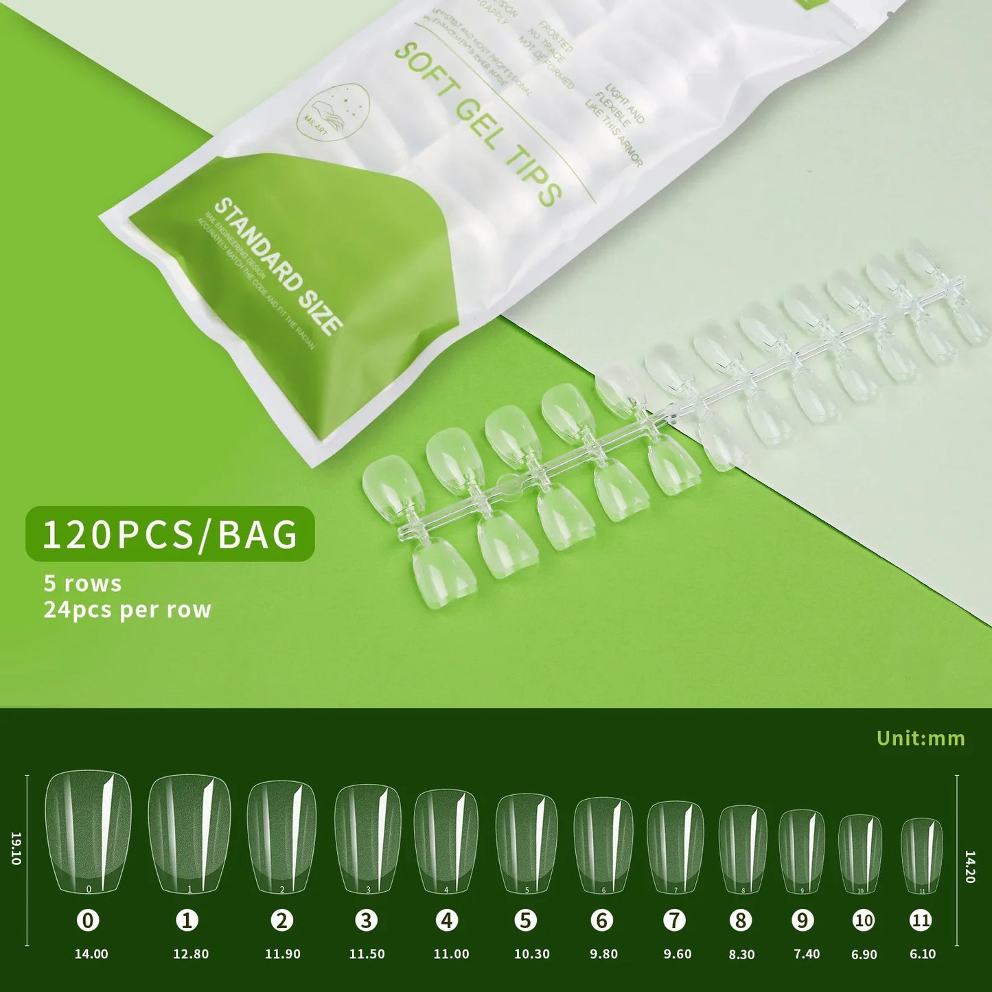 120Pcs Pink French Tip Nails