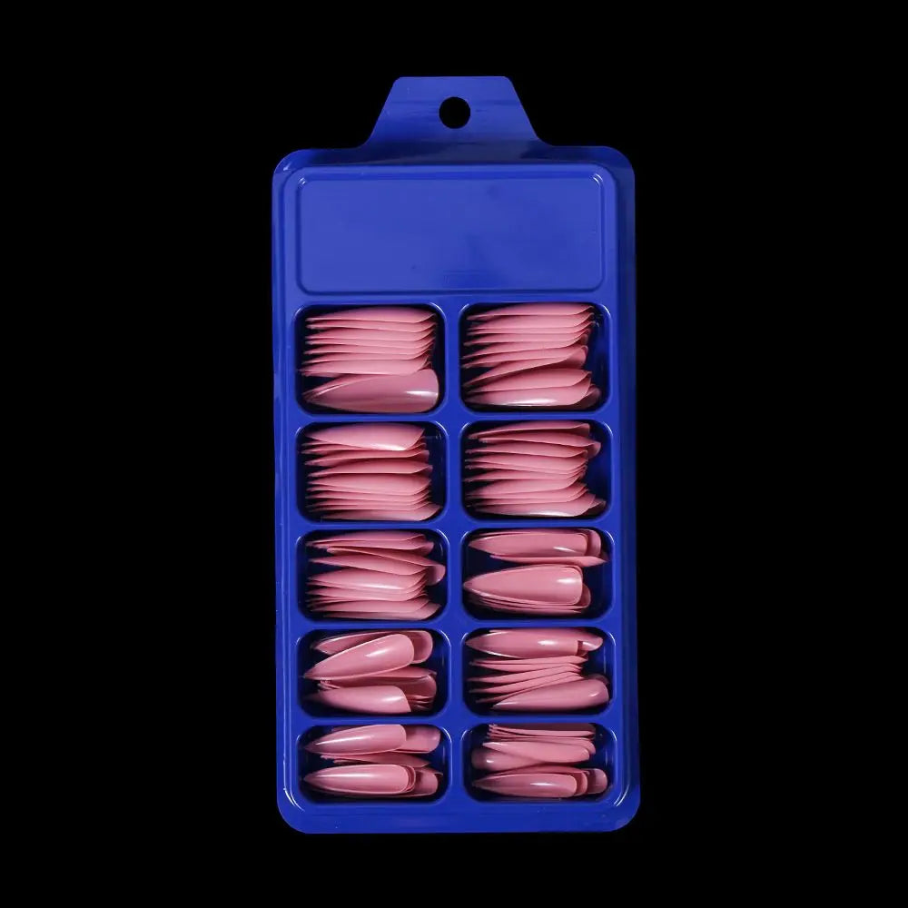100Pcs Solid Color Stiletto Nails