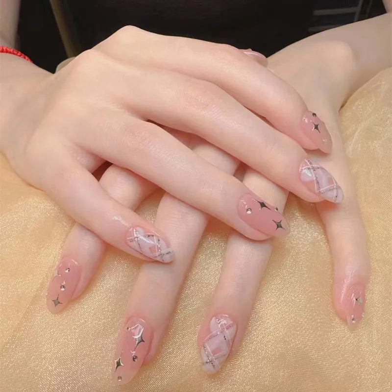 24Pcs Y2K Almond Press-On Nails