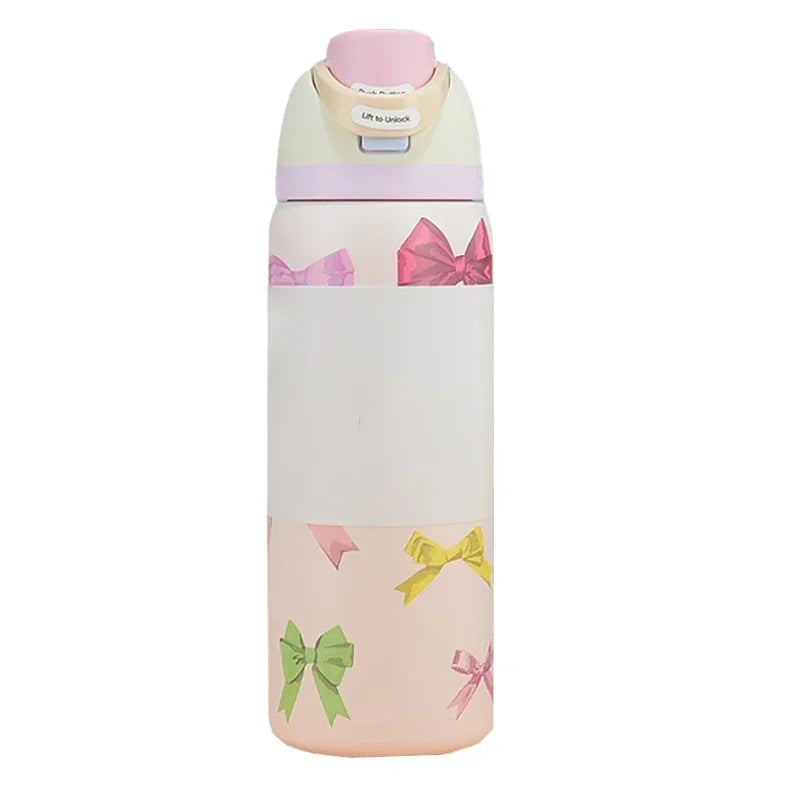 Owala Flower‑Pink Insulated Water Bottle