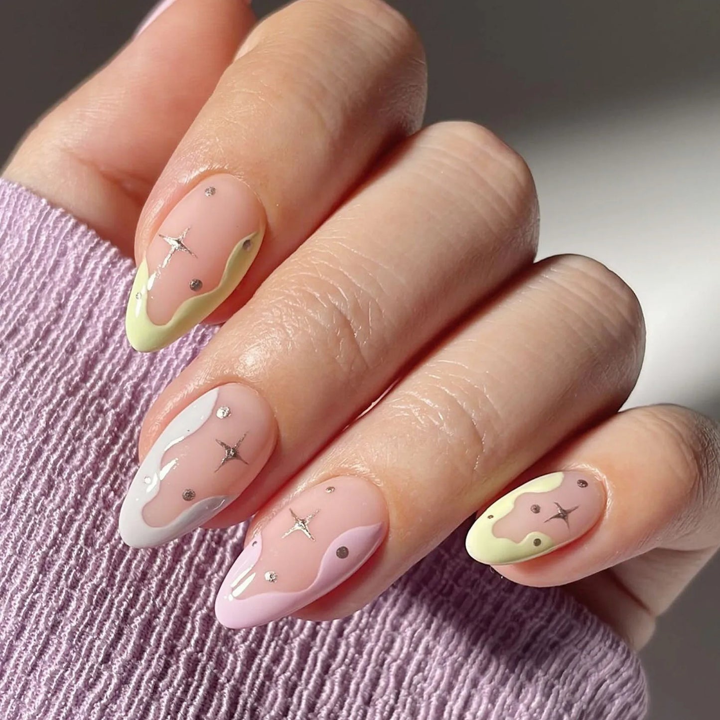 24Pcs Y2K Almond Press-On Nails