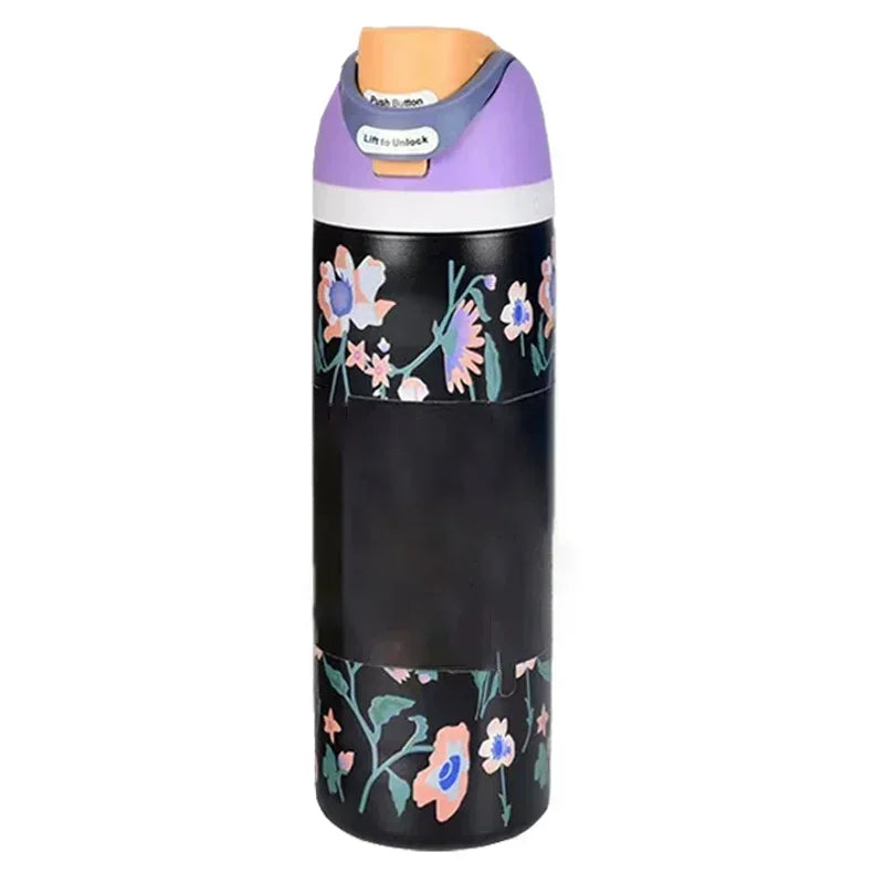 Owala Flower‑Pink Insulated Water Bottle
