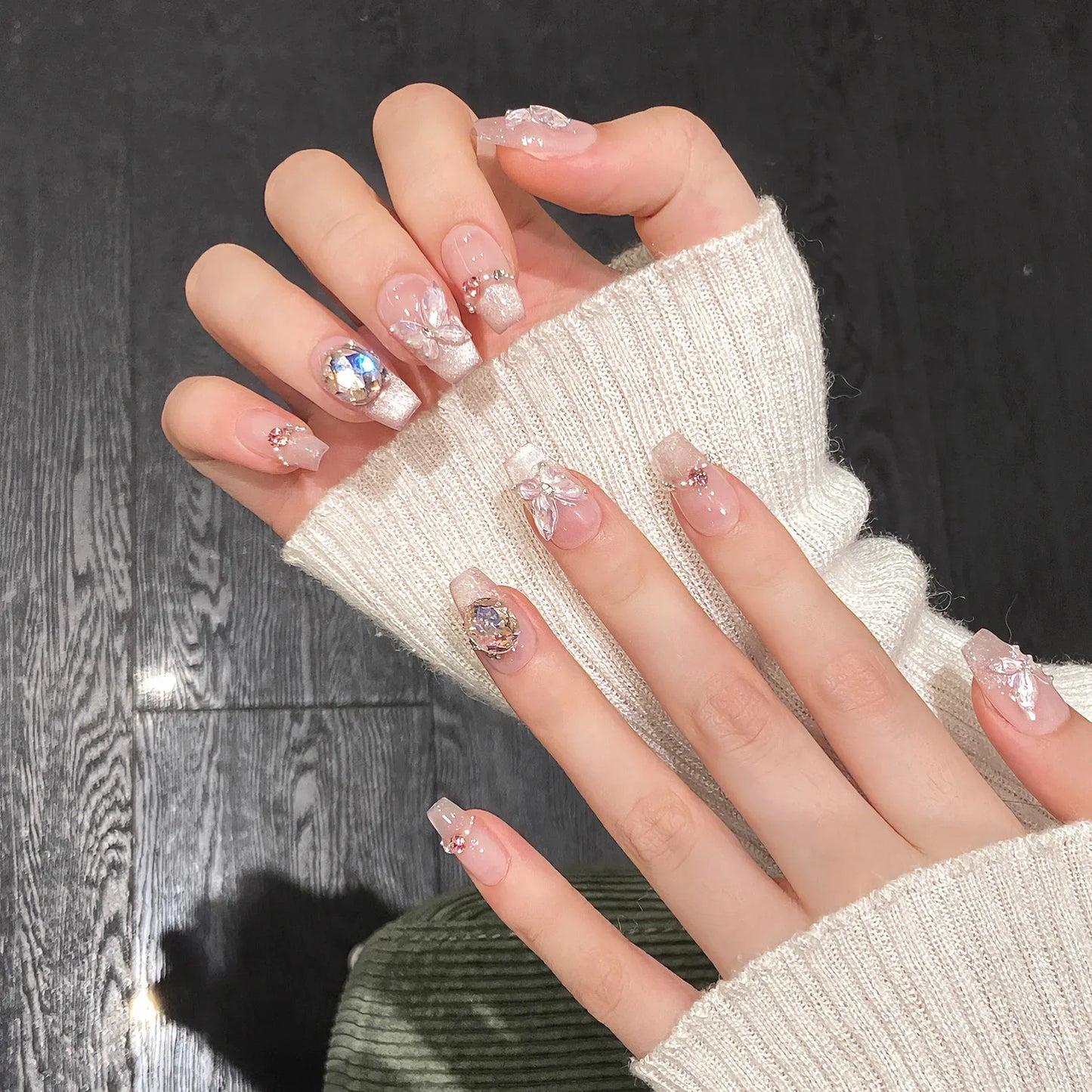 10Pcs Butterfly Cat’s Eye Nails