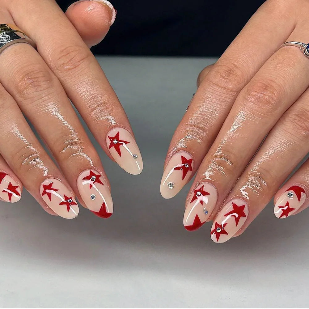 24Pcs Y2K Almond Press-On Nails