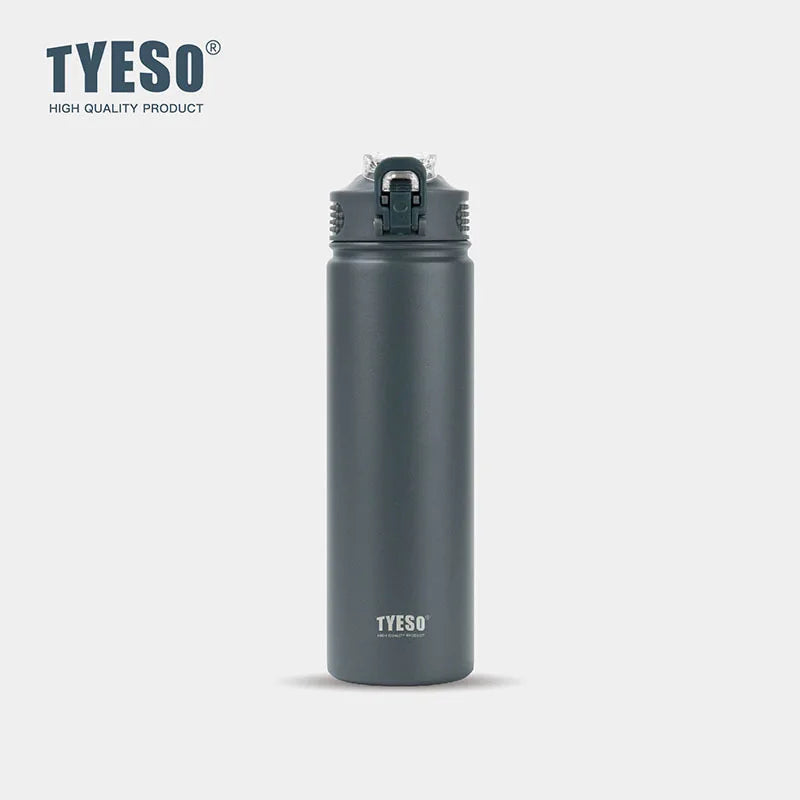 Tyeso Insulated Water Bottle with Straw ( Stainless Steel )