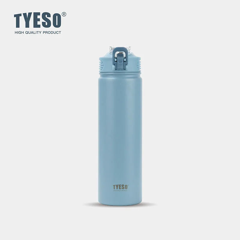 Tyeso Insulated Water Bottle with Straw ( Stainless Steel )