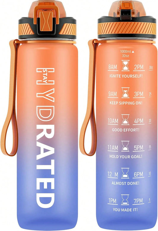 QLUR 32oz Motivational Water Bottle