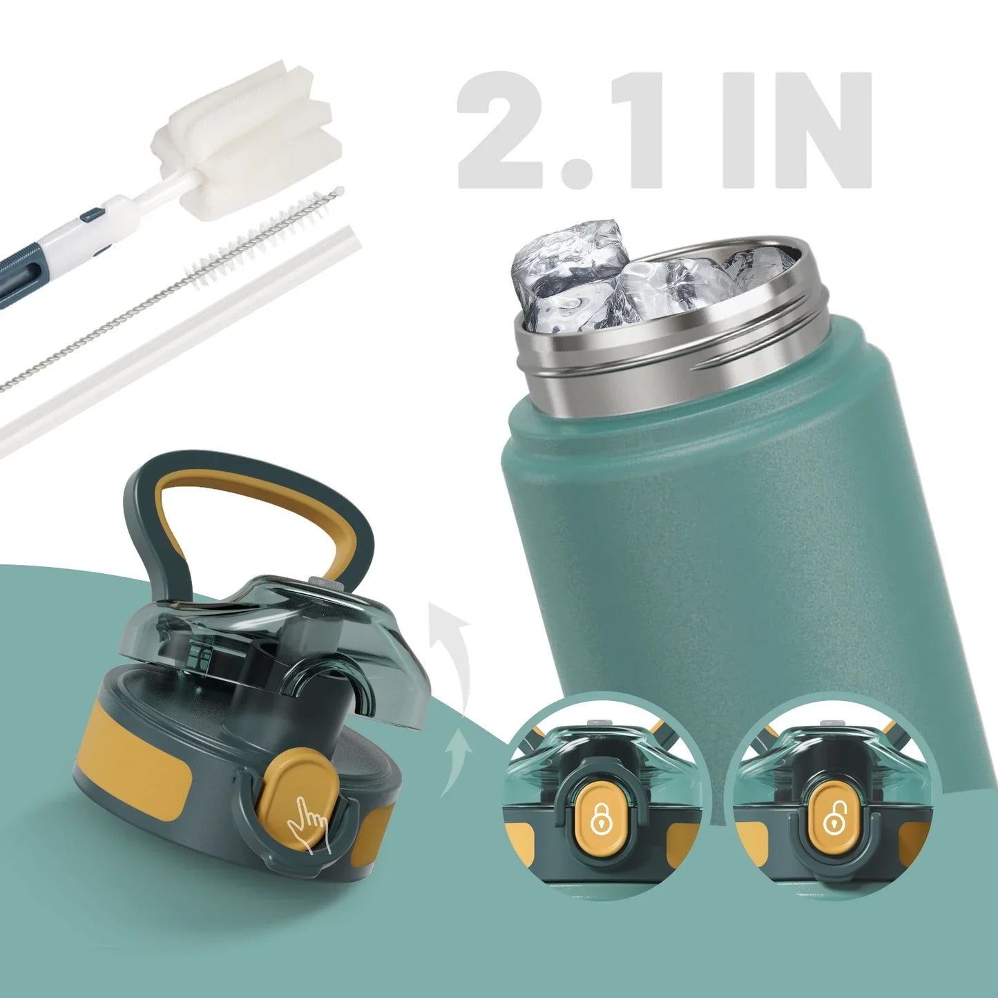 FEIJIAN Insulated Straw Water Bottle ( leak proof )