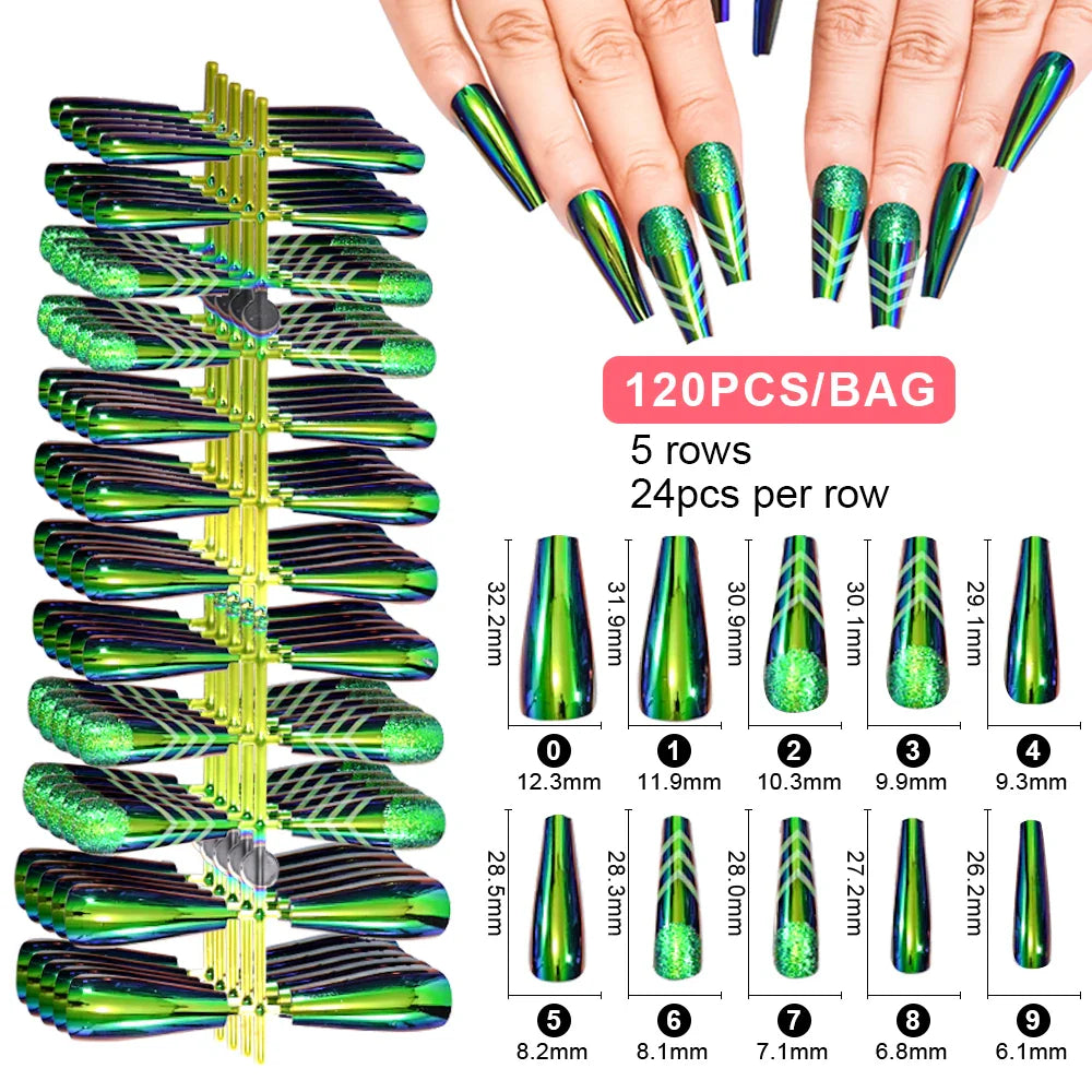 120Pcs Pink French Tip Nails