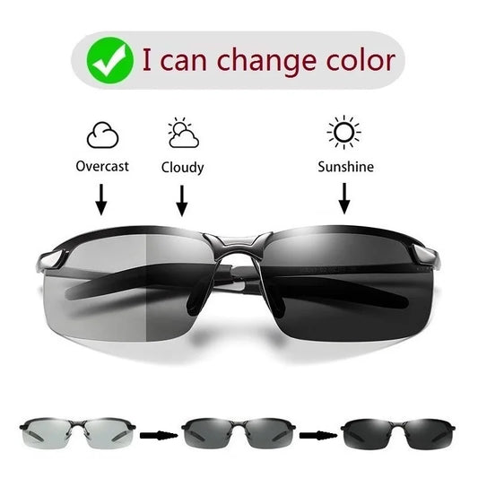 Photochromic Polarized Sunglasses Men
