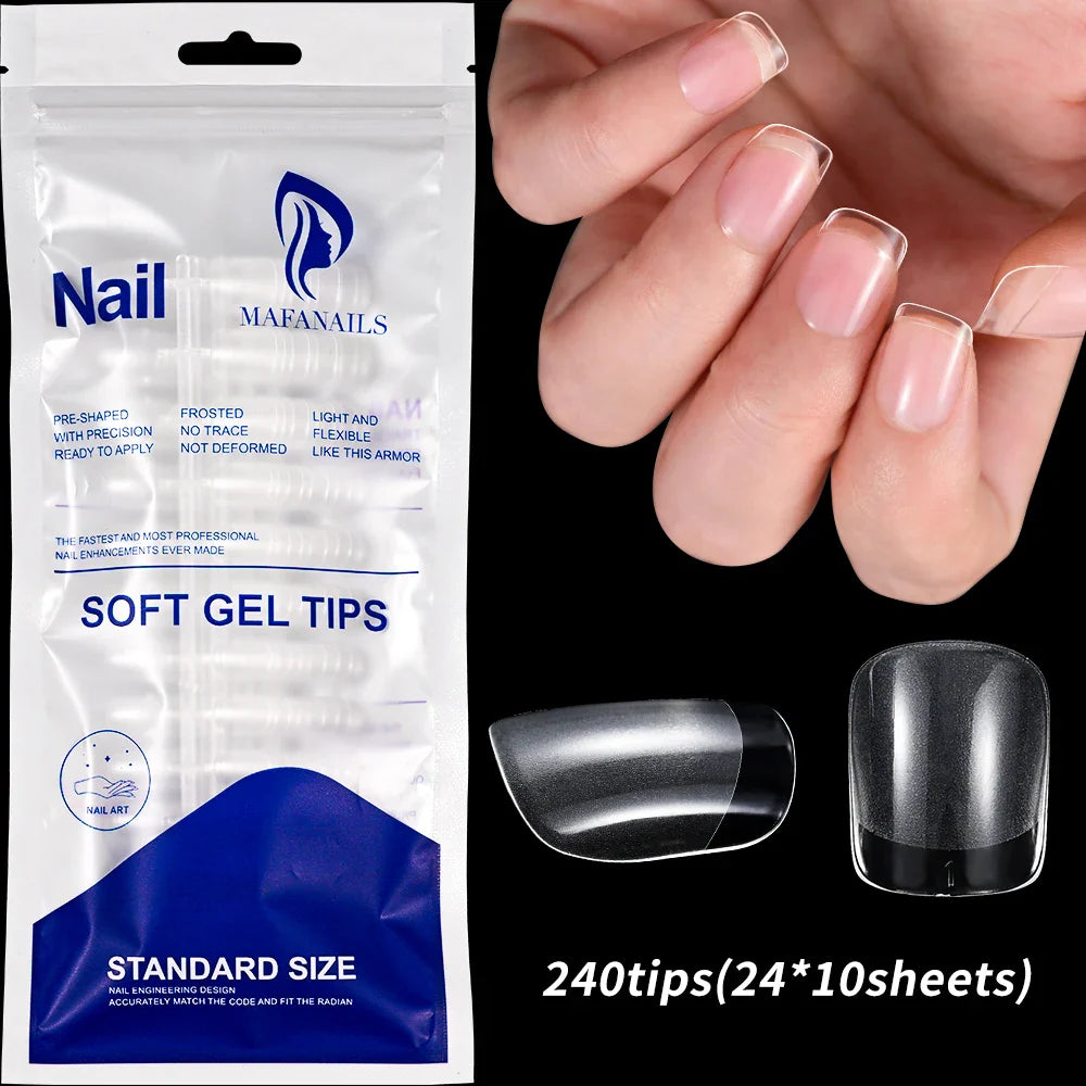 120Pcs Pink French Tip Nails
