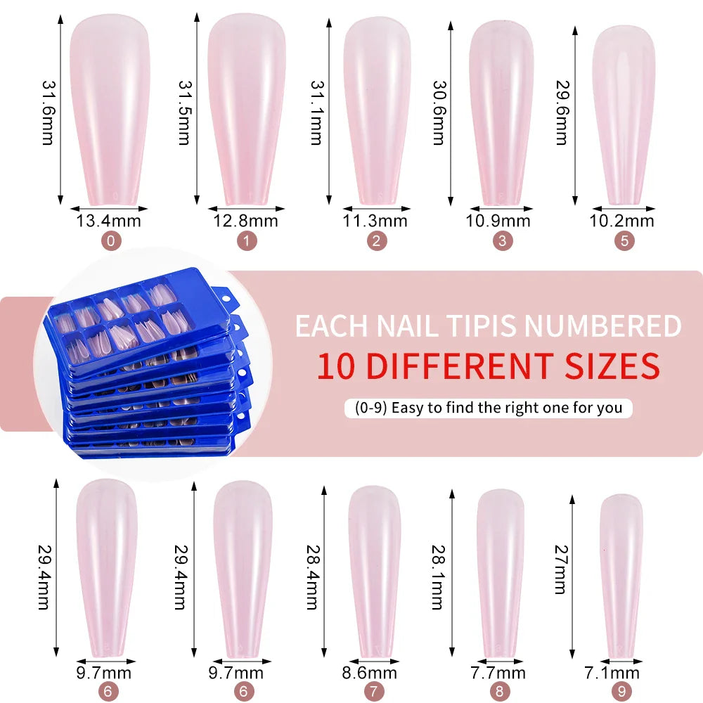 100Pcs Nude Pink Press-On Nails