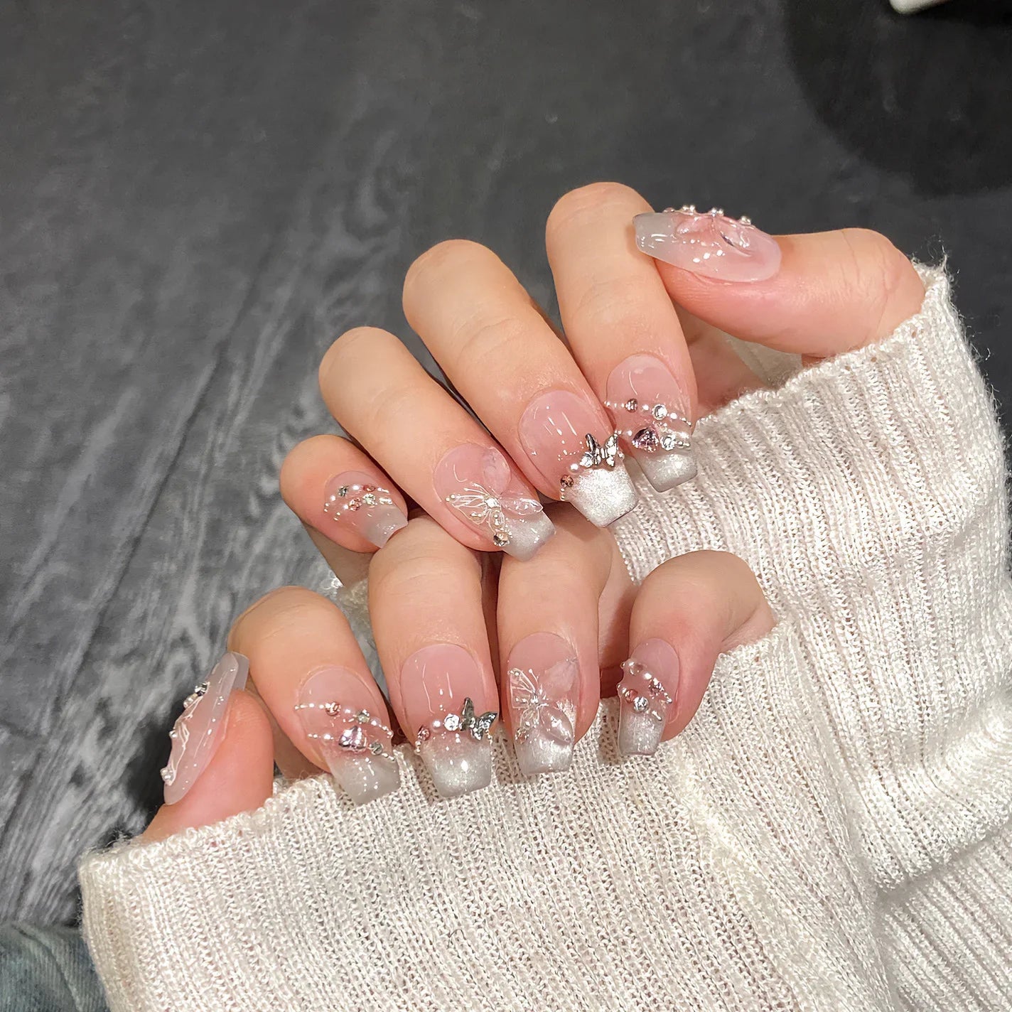 10Pcs Butterfly Cat’s Eye Nails